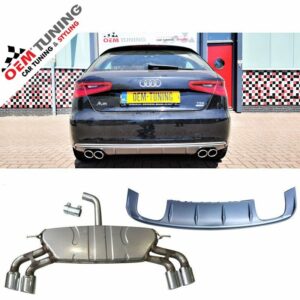 AUDI S3 Diffuser + S3 Uitlaat | Audi A3 8V | 2012-2015 | NON S-Line