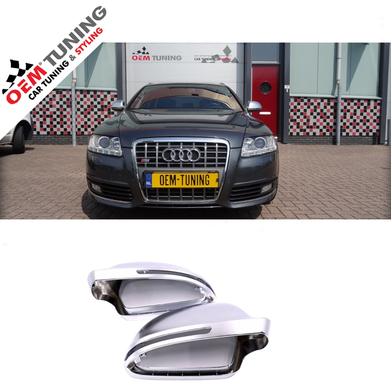 thumbnail image 2 of Carbon Side Mirror Assist Covers For Audi A6 RS6 S6 4G 7C – Carbon/ABS 2 of 5