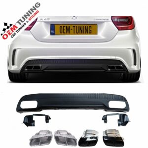Diffuser geschikt voor A-Klasse W176 | A45 AMG Style | 15-18 | Black