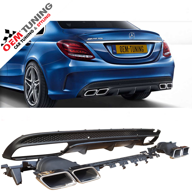 Mercedes-Benz C-Class W205 C63 AMG Look Diffuser | 2014-2018 | black ...