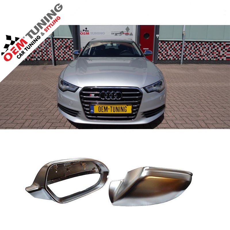 Audi A6 Kombi Jg. 2018- Spiegelkappen Echt Carbon Austausch Kappen mit Spur  Assistent