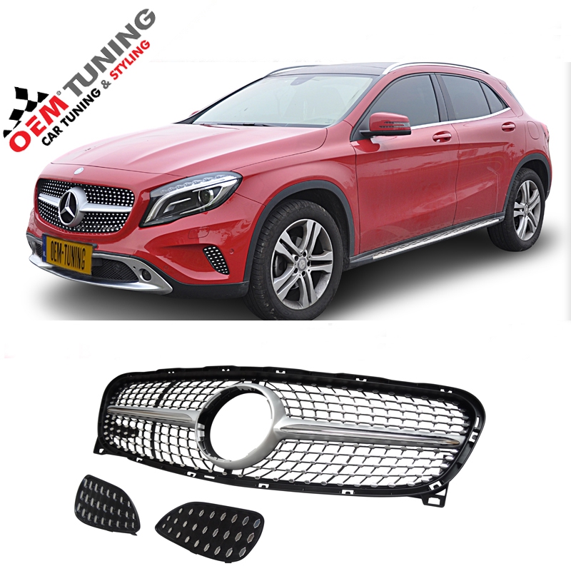 MERCEDESBENZ GLA Silver Diamond Grille 2014 2017 OEM Tuning