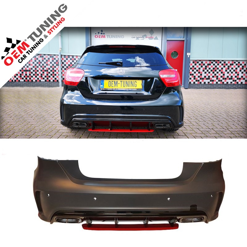 Windmes Achterbumper, Windmes Achterbumper Spoiler Vervangen Voor Mercedes-Benz A-Klasse W176 AMG-Line A45