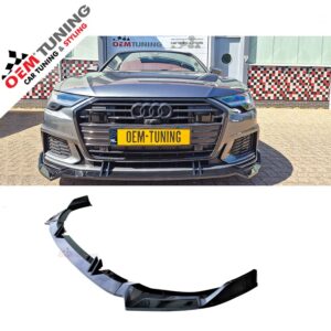 A6 S6 C8 frontspoiler | hoogglans zwart | s-line | 2018 - 2025 |