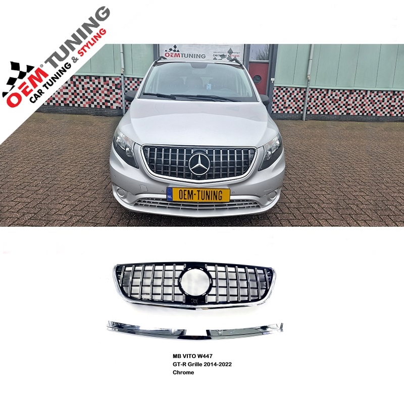 Mercedes Vito W447 Chrome Achter Vensters Onder Trim Cover - Roestvrij Staal