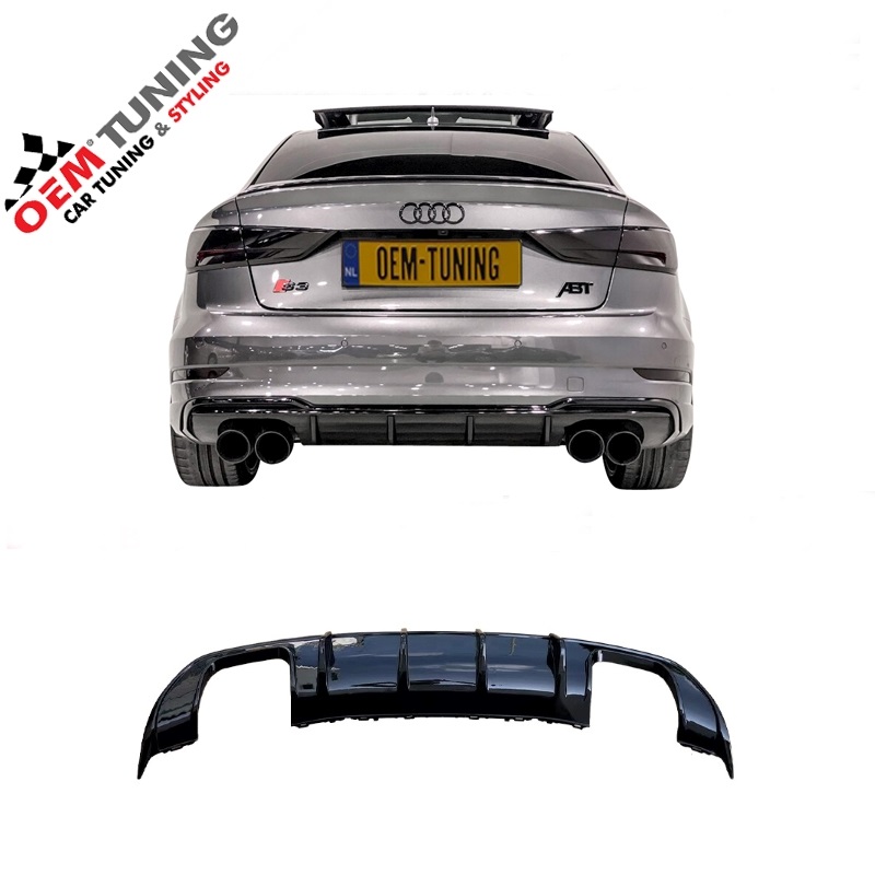 AUDI S3 ABT Look Diffuser | Voor A3 & S3 8V SEDAN | 2016-2019 | S-LINE ...