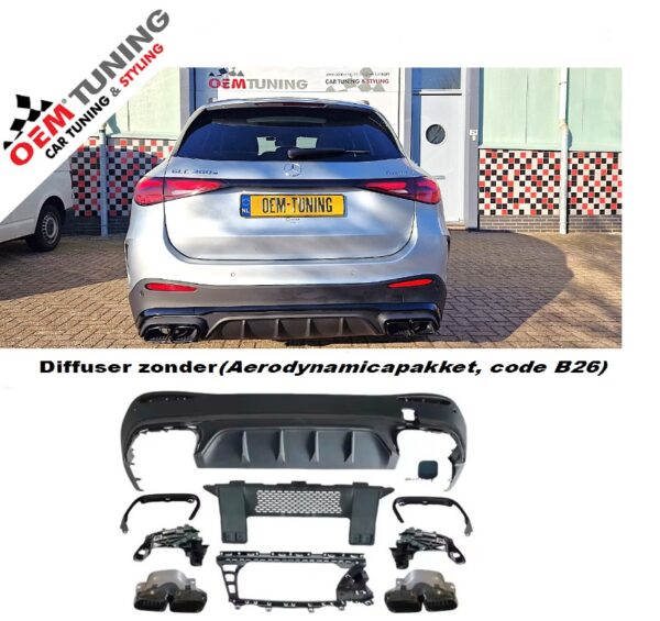 Diffuser geschikt voor GLC X254 SUV | GLC63 AMG Style | 22-26