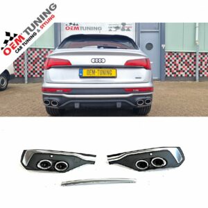 Diffuser geschikt voor Q5 Sportback | SQ-Style | 21- 25 | S-Line | Silver Edition