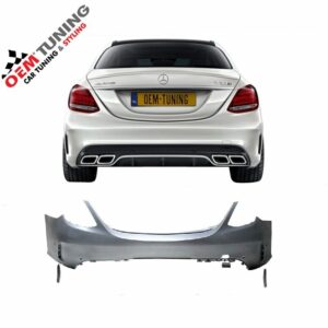 Achterbumper geschikt voor W205 C-Klasse | C63 AMG Style | 2014-2020 | ZONDER Diffuser