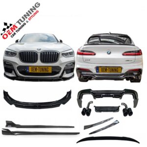 Aero pakket geschikt voor X4 G02 |18-21| Hoogglans Zwart