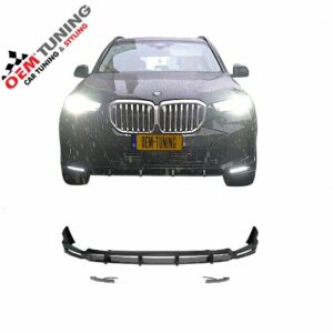 Frontspoiler geschikt voor X5 SUV G05 LCI | Competition Style | M-Tech | Hoogglans Zwart | Met DRL